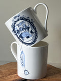 Bookworm Blue Mug