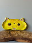 Orange Kitty Glasses Tray/ trinket dish